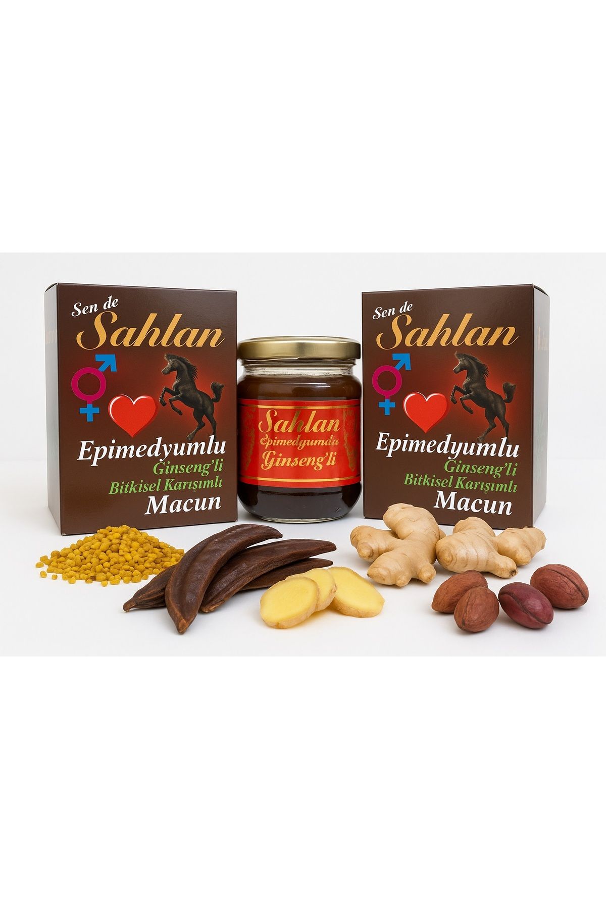 SAHLAN Bitkisel Karışımlı Ginseng Macun 240 gr x 2 adet