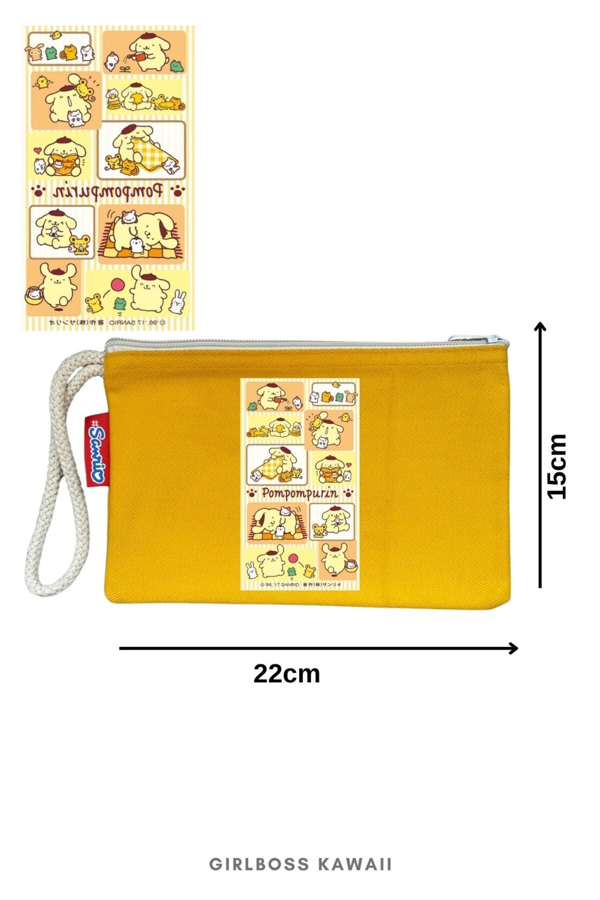 Girlboss Kawaii Girlboss Pompompurin clutch çanta / makyaj / el çantası / kalemlik 10 farklı model