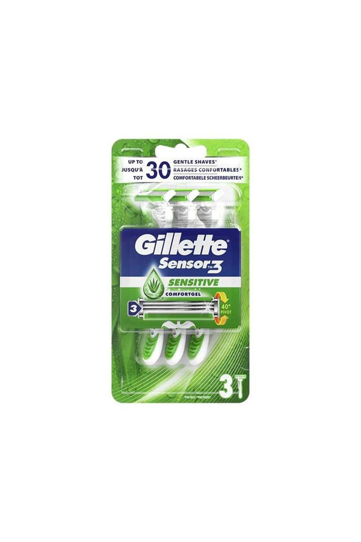 Gillette-Sensor 3 Men's Razor for Sensitive Skin - 3 Count 2