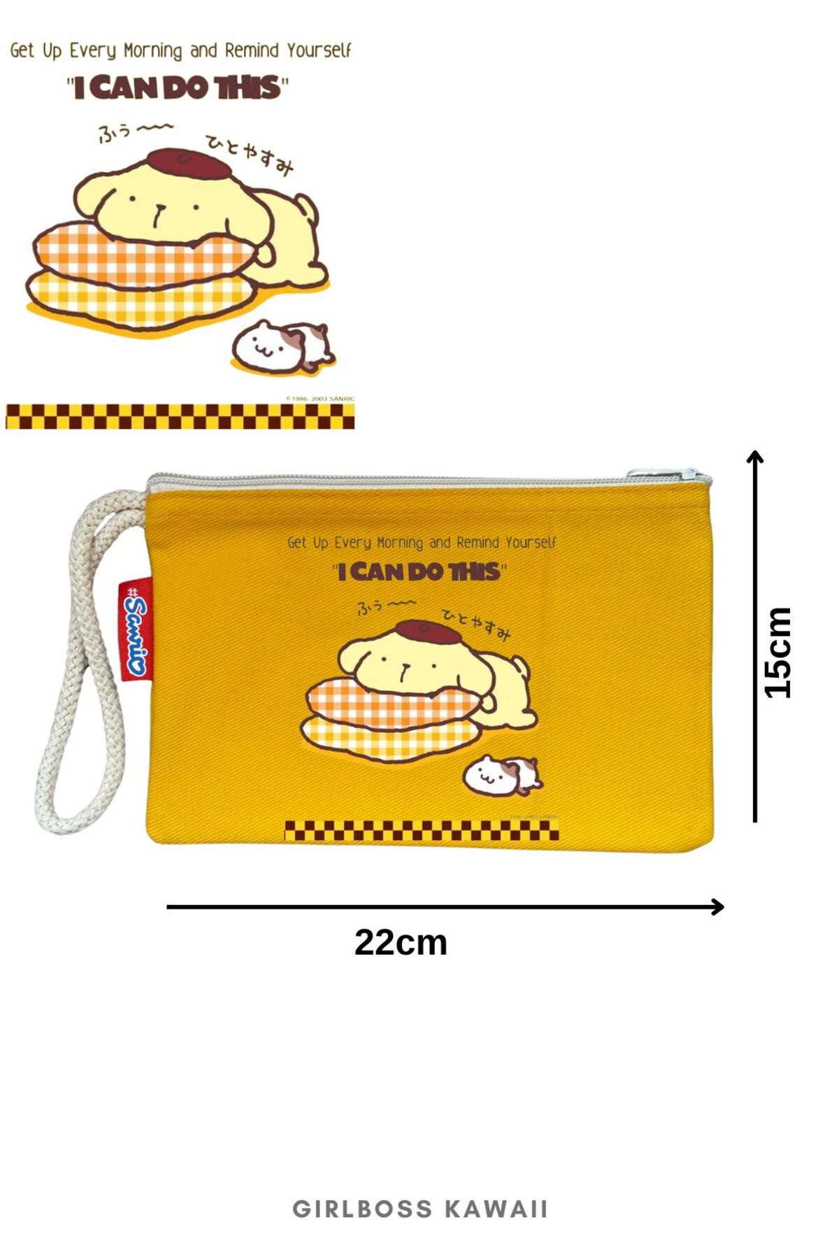 Girlboss Kawaii Girlboss Pompompurin clutch çanta / makyaj / el çantası / kalemlik 10 farklı model