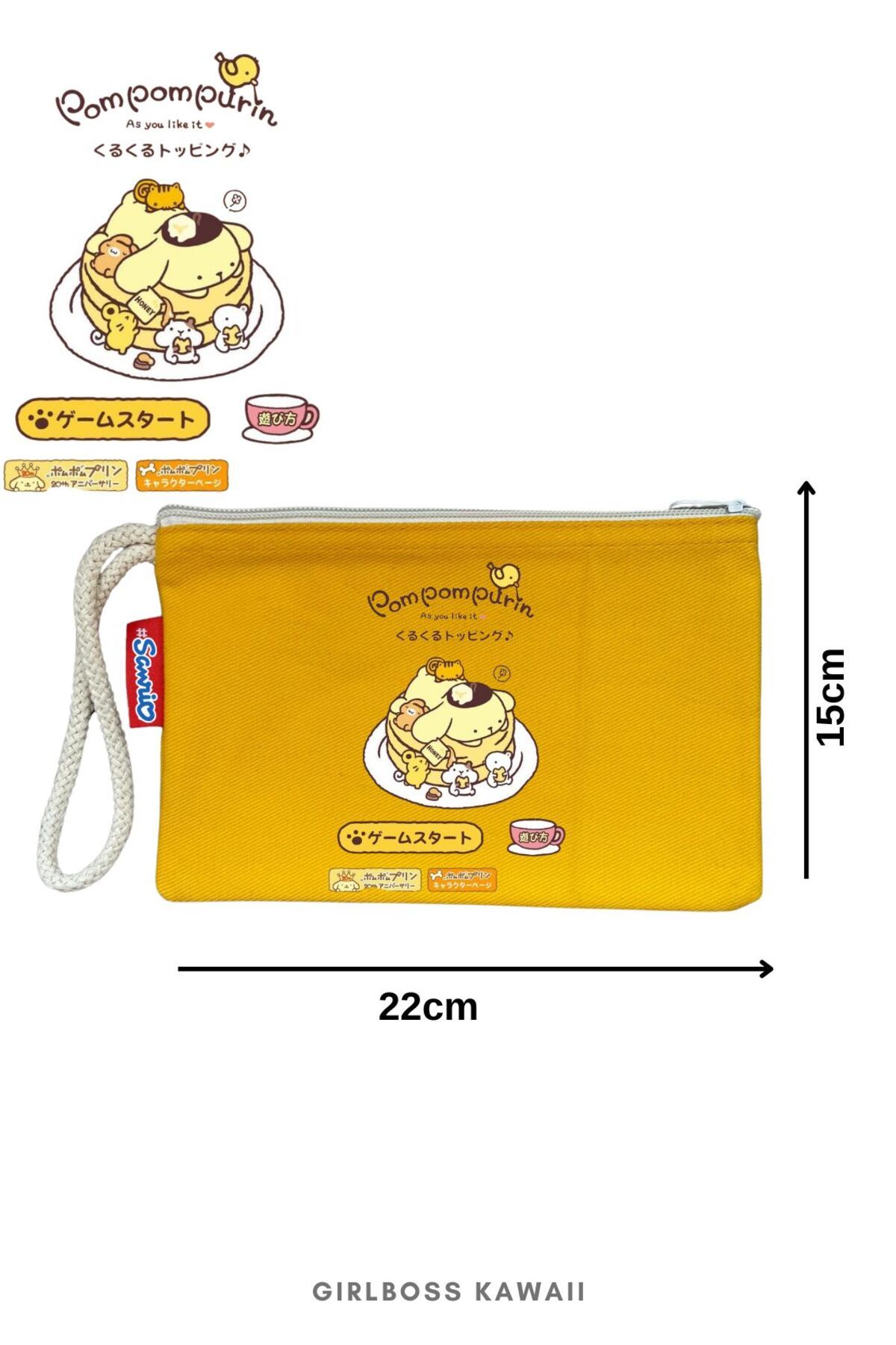 Girlboss Kawaii Girlboss Pompompurin clutch çanta / makyaj / el çantası / kalemlik 10 farklı model