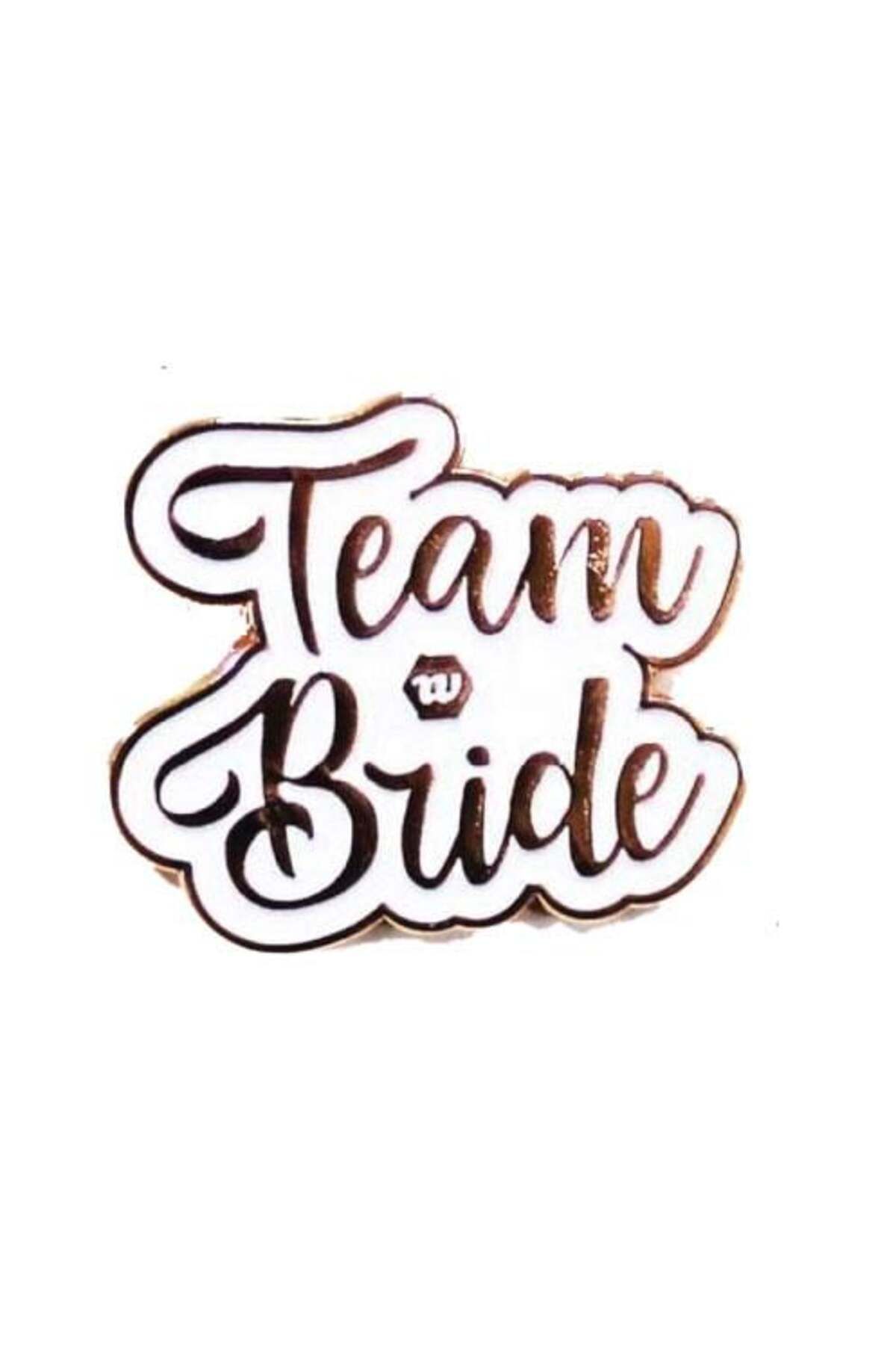 DODOMAR Team bride metal yaka rozeti-beyaz üstü rose gold bride tobe bekarlığa veda partisi nedime rozeti