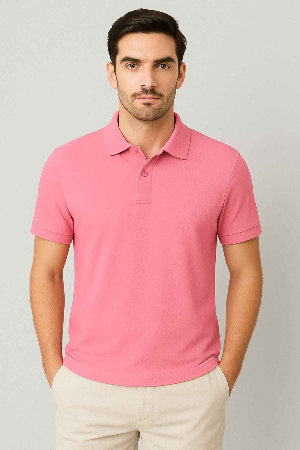 PARSHEY Regular Fit %100 Pamuk Polo Yaka Yarım Kollu Basic T-Shirt