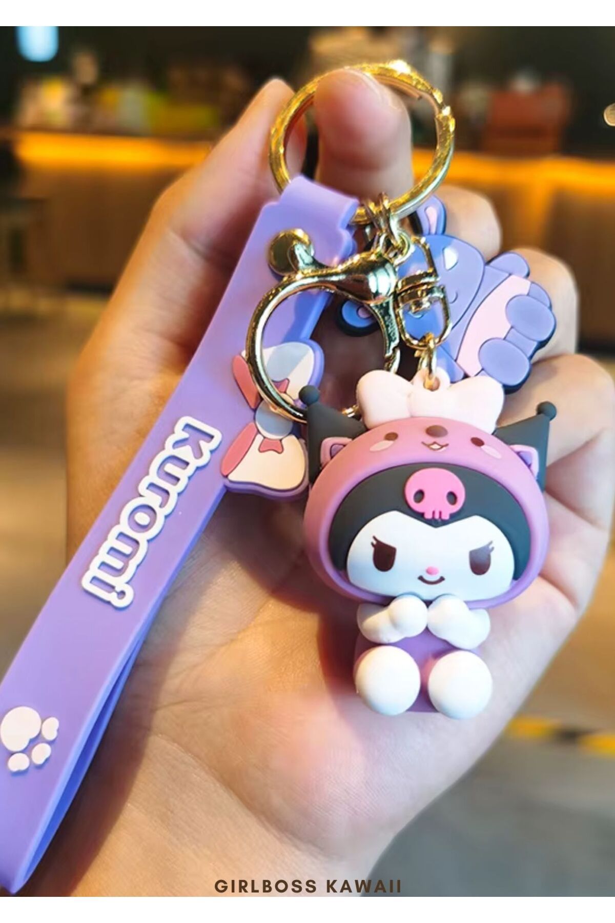 Girlboss Kawaii Girlboss Sanrio anahtarlık tüm karakterler Pompompurin Kuromi Cinnamoroll My Melody Hello Kitty