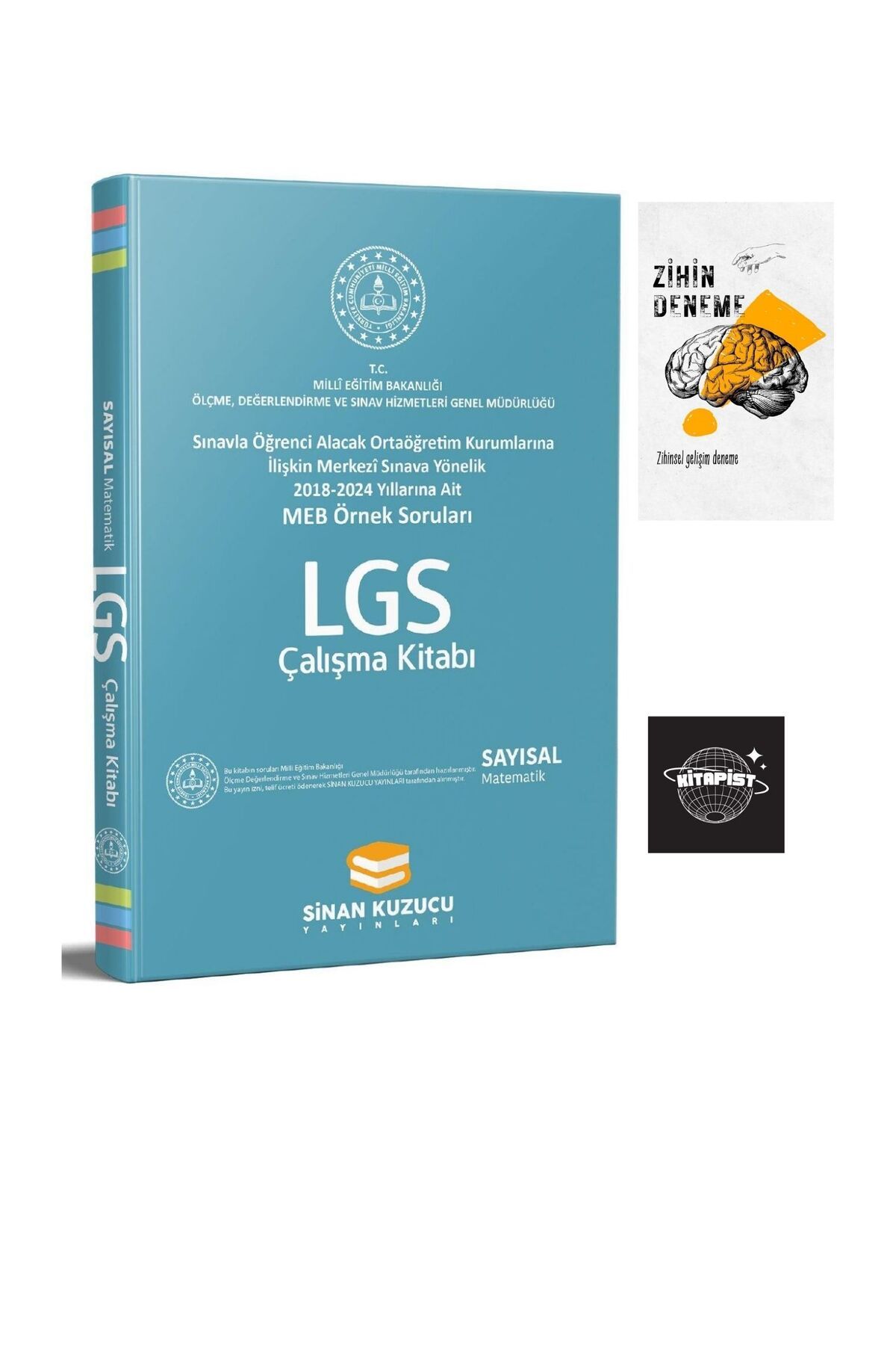 SİNAN KUZUCU YAYINLARI SİNAN KUZUCU LGS SAYISAL MATEMATİK MEB ÖRNEK SORULAR ÇALIŞMA KİTABI+ZİHİN DENEME+HVS152