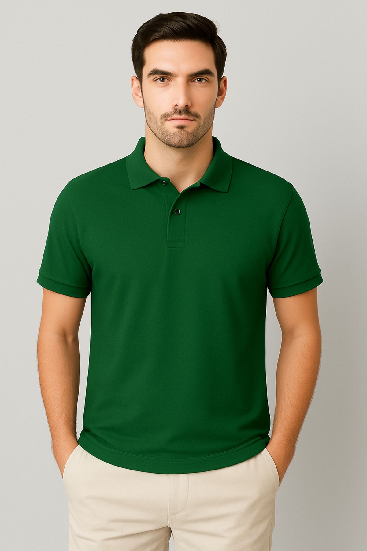 PARSHEY Regular Fit %100 Pamuk Polo Yaka Yarım Kollu Basic T-Shirt