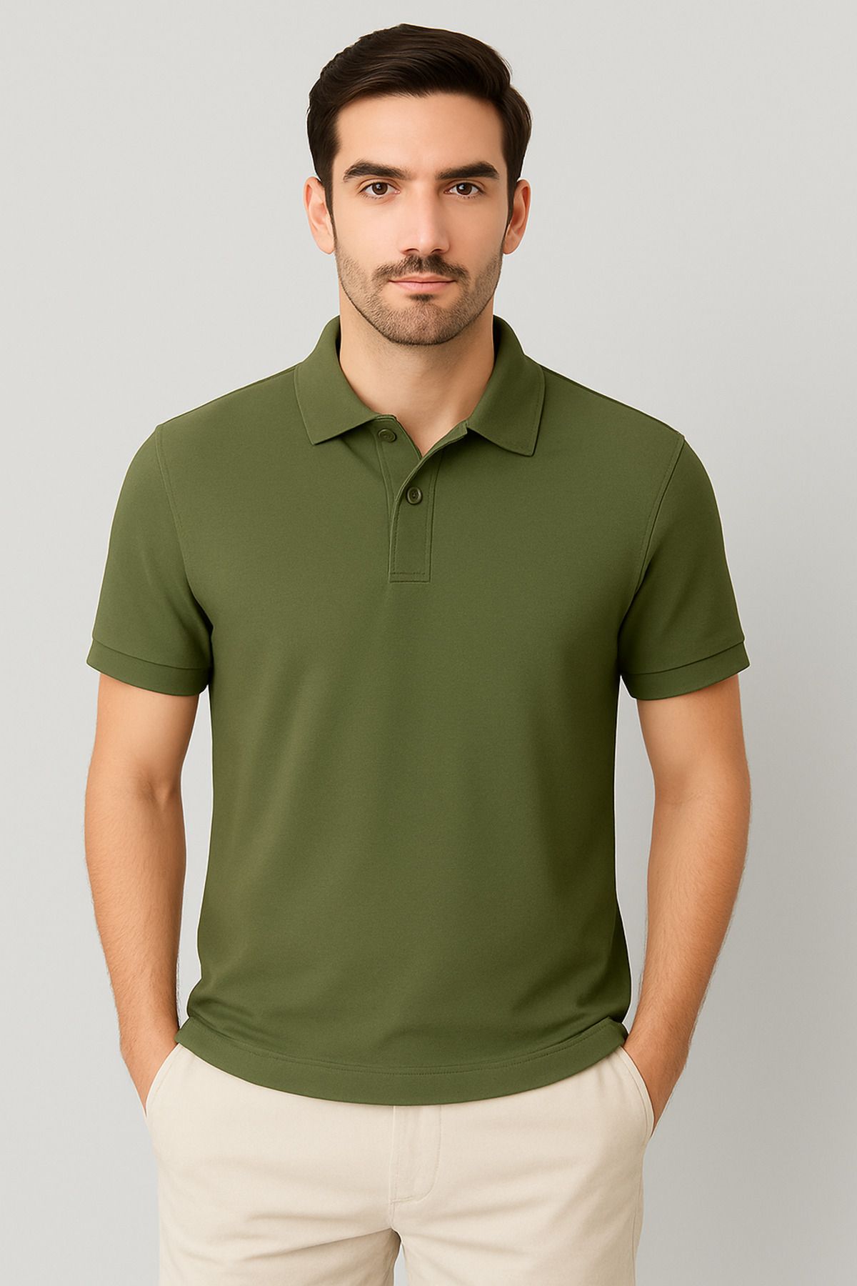 PARSHEY Regular Fit %100 Pamuk Polo Yaka Yarım Kollu Basic T-Shirt