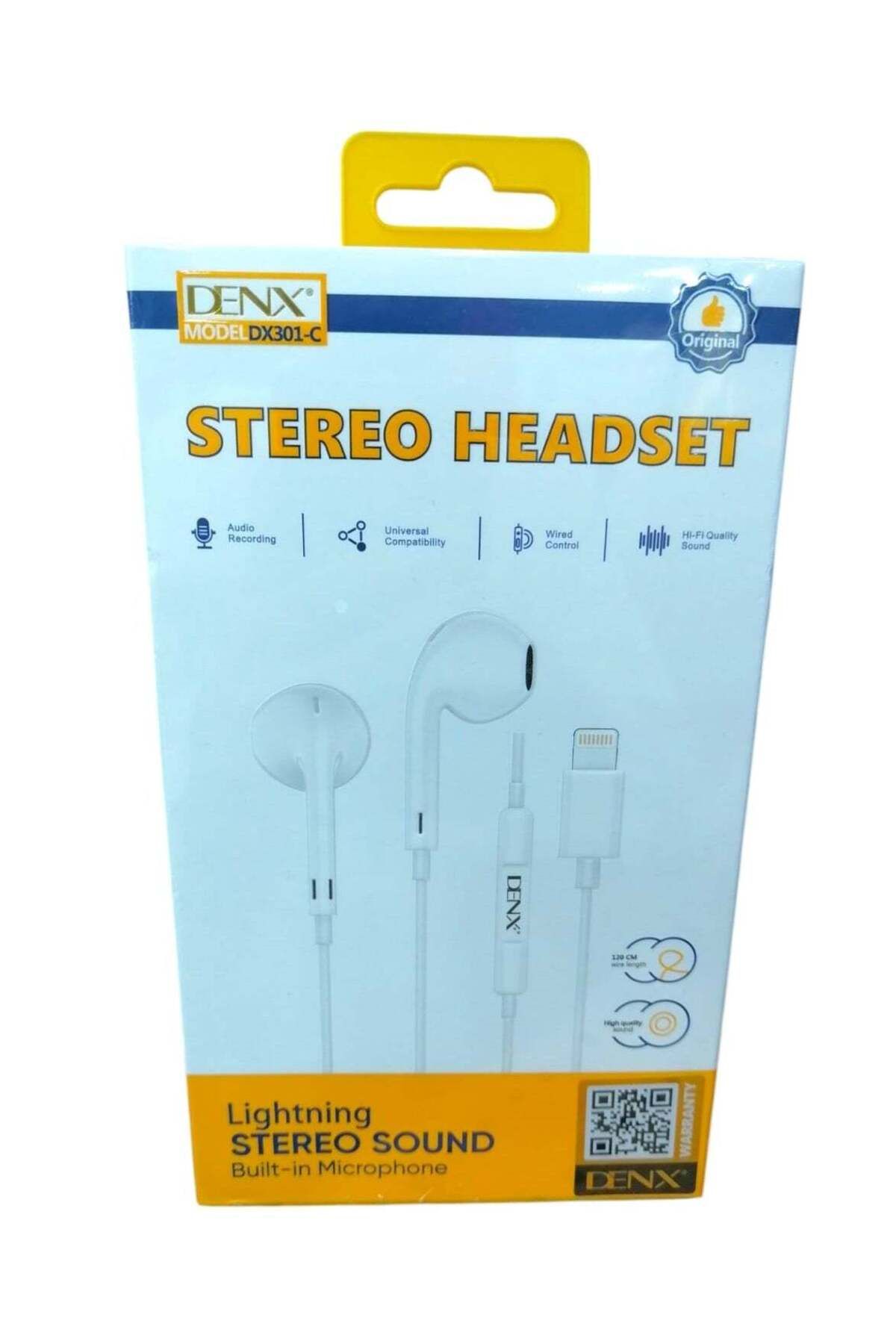 Denx-سماعة أذن سلكية مع ميكروفون ومنفذ Lightning - DX301-C 2