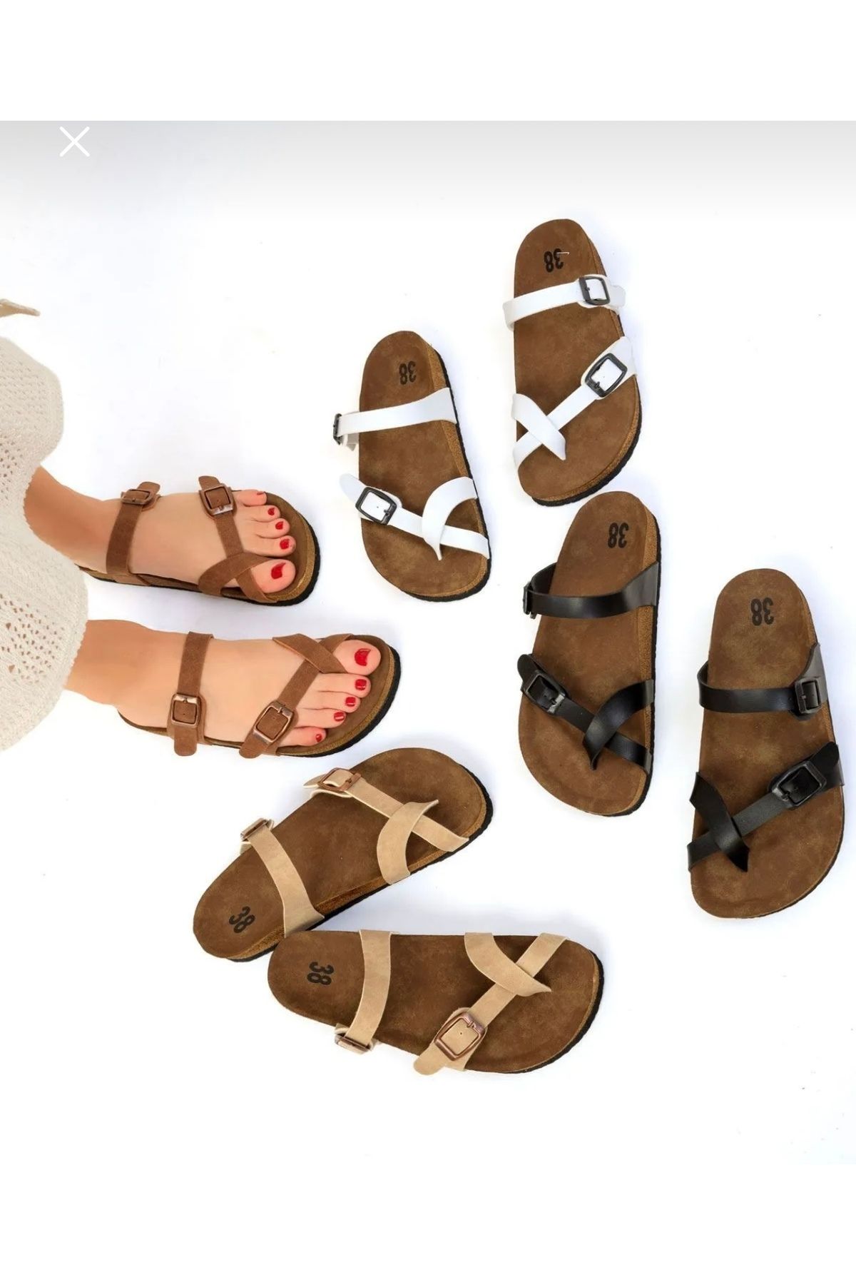 Aurora Shoes Taba Parmak Arası Terlik