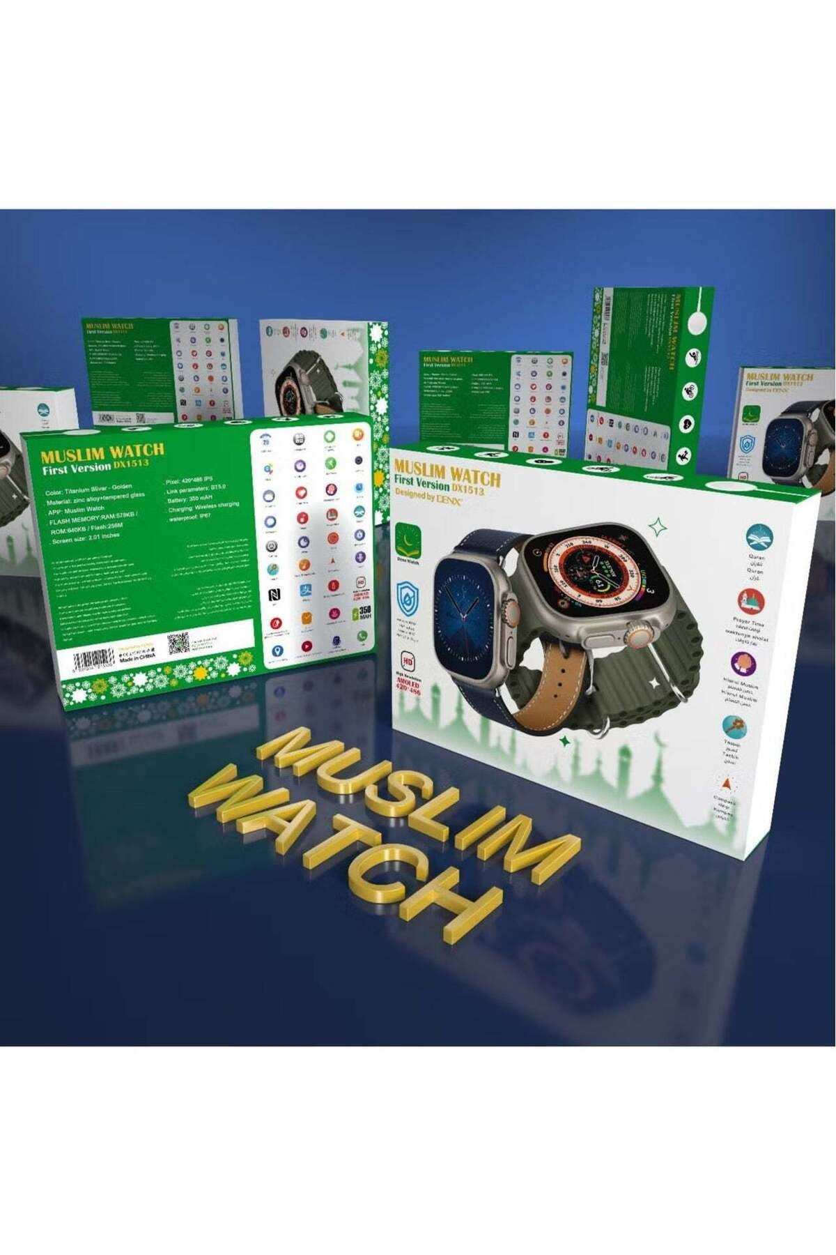 Denx-ساعة MUSLIM WATCH ULTRA الذكية الجديدة من السلسلة 8 بشاشة كاملة تعمل مع نظامي Android و IOS 8