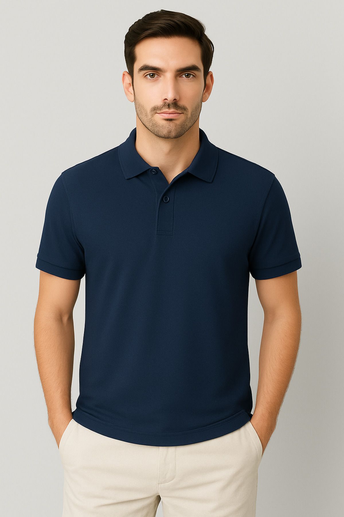 PARSHEY Regular Fit %100 Pamuk Polo Yaka Yarım Kollu Basic T-Shirt