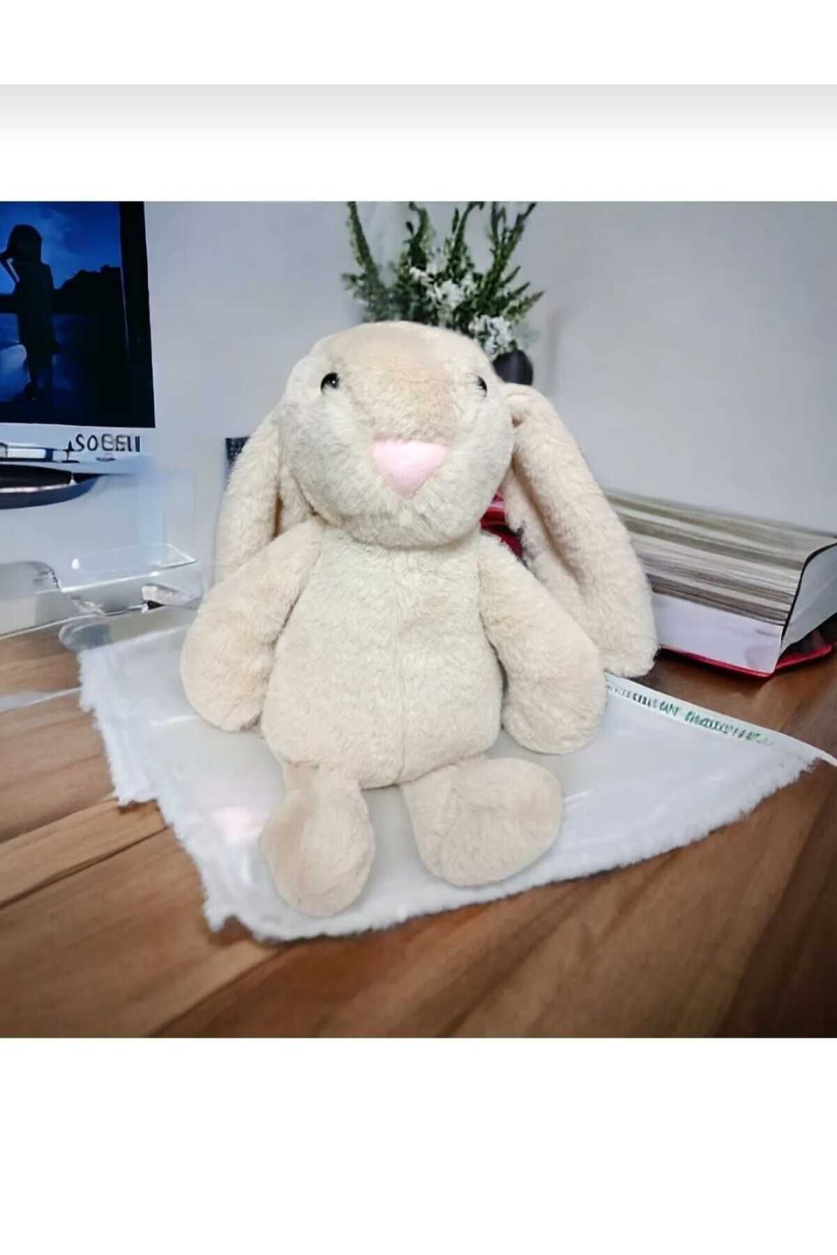 Kids 40 Cm Tavşan Bonbon Peluş Oyuncak Uyku Arkadaşı Toscana Kumas