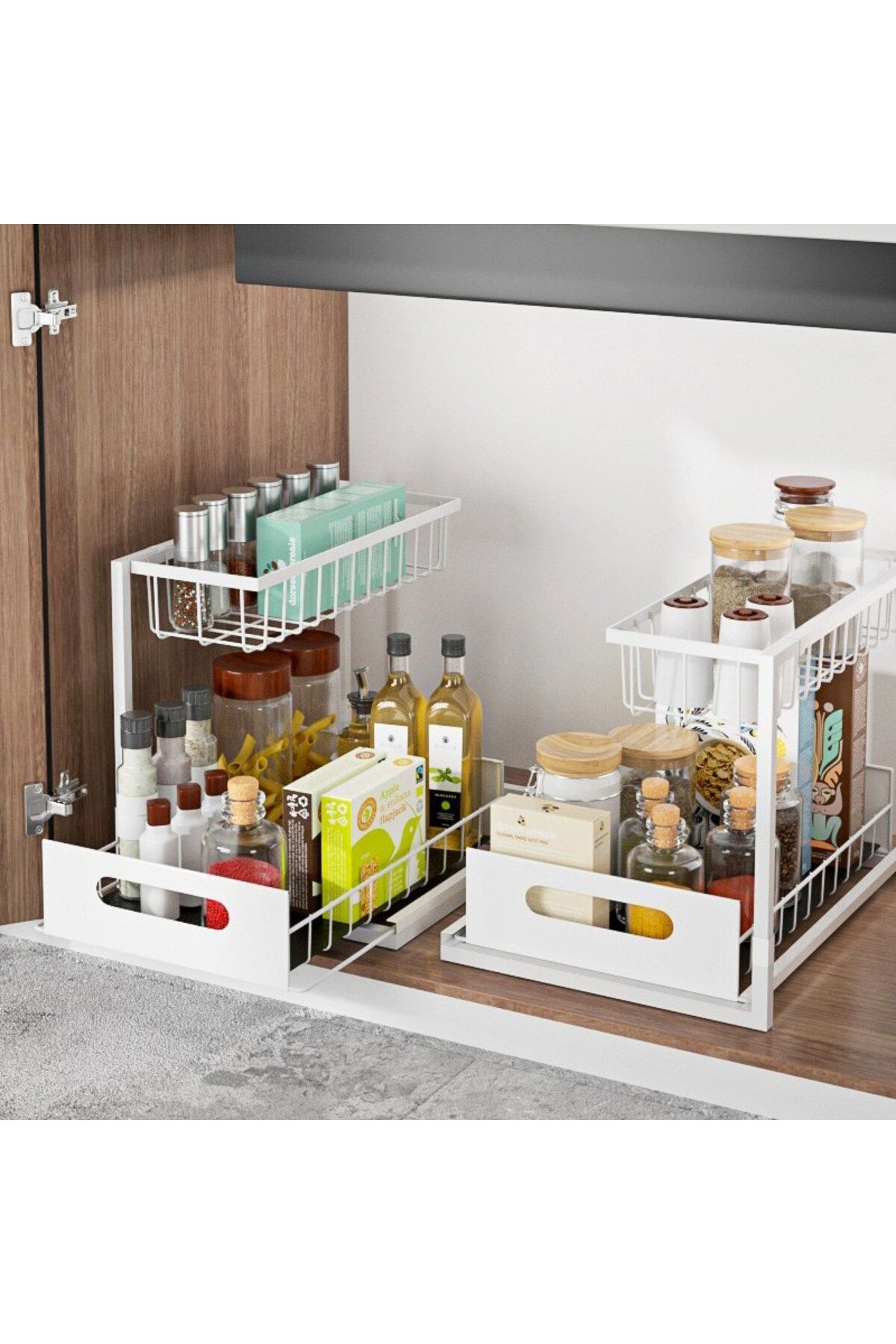 Nefin Home Çok Amaçlı 2 Katlı Evye Altı Düzenleyici