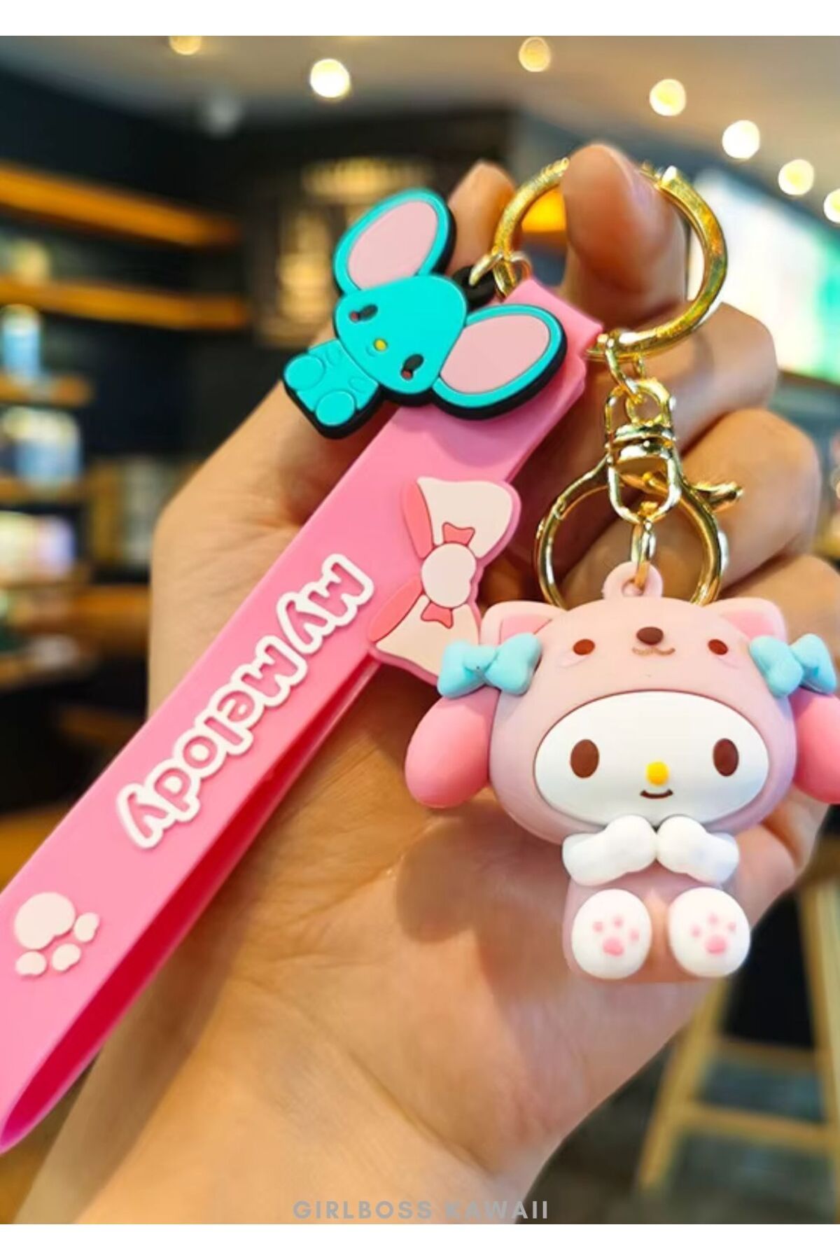 Girlboss Kawaii Girlboss Sanrio anahtarlık tüm karakterler Pompompurin Kuromi Cinnamoroll My Melody Hello Kitty