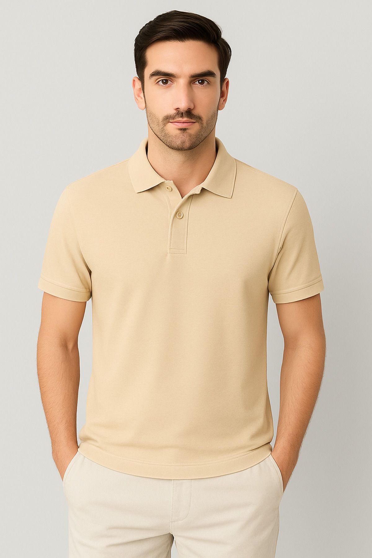 PARSHEY Regular Fit %100 Pamuk Polo Yaka Yarım Kollu Basic T-Shirt