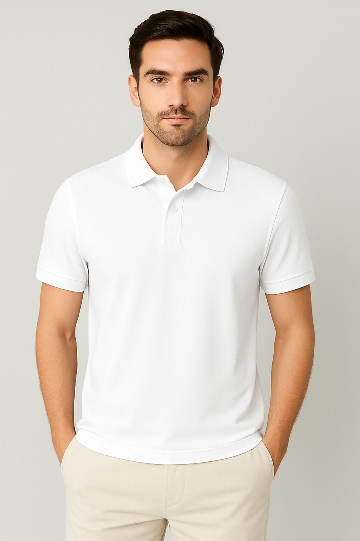 PARSHEY Regular Fit %100 Pamuk Polo Yaka Yarım Kollu Basic T-Shirt