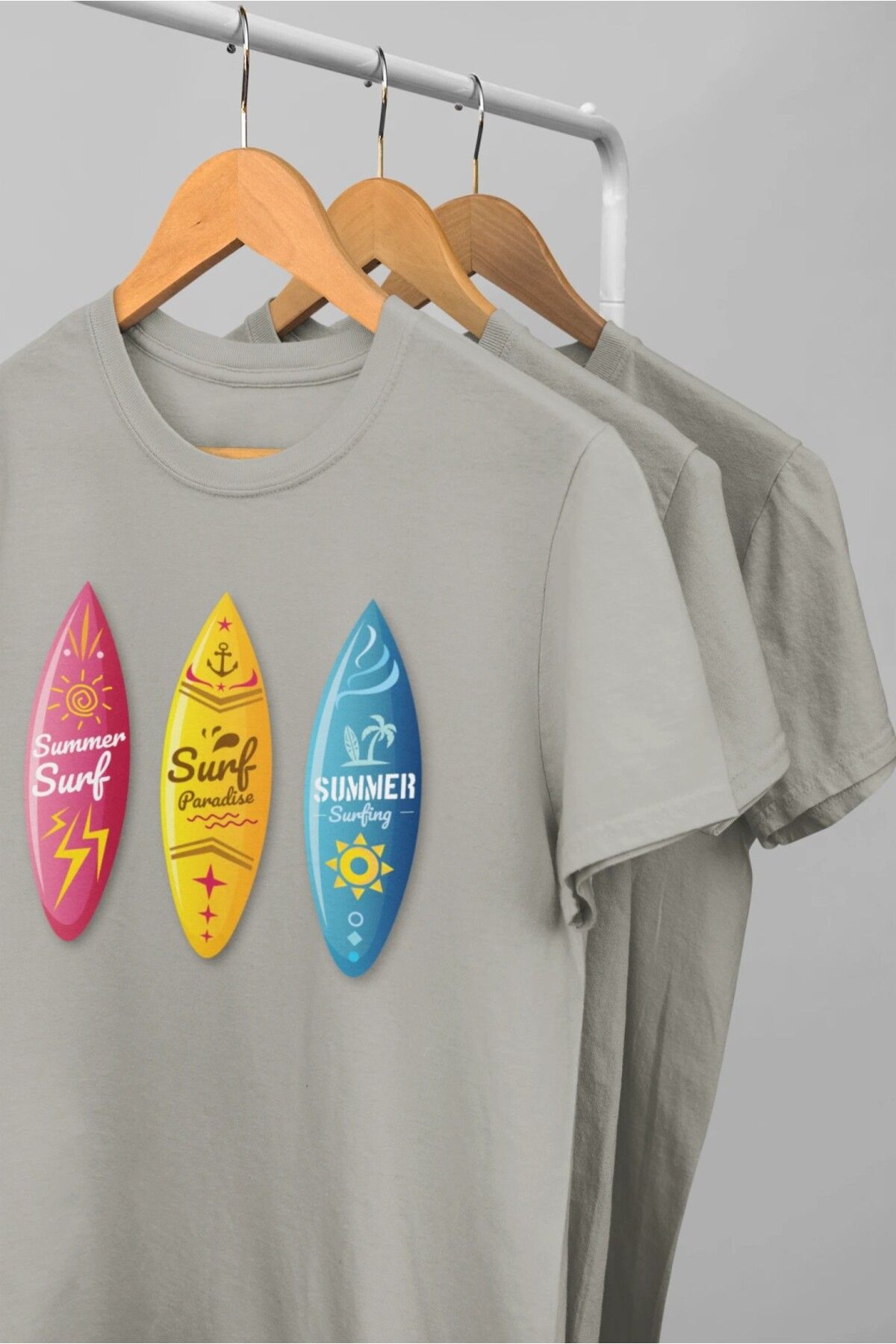soul stop where freedom flows against the current Summer Surfboards Unisex Erkek T-Shirt – Soul Stop Özgün Tasarımı