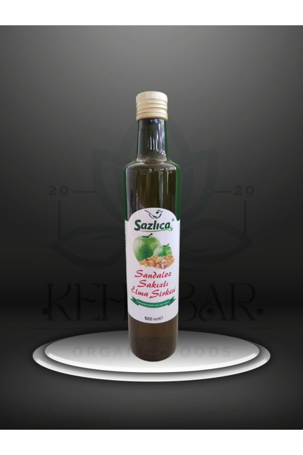 Sazlıca Organik Sandaloz Sakızlı Elma Sirkesi - 500 ml