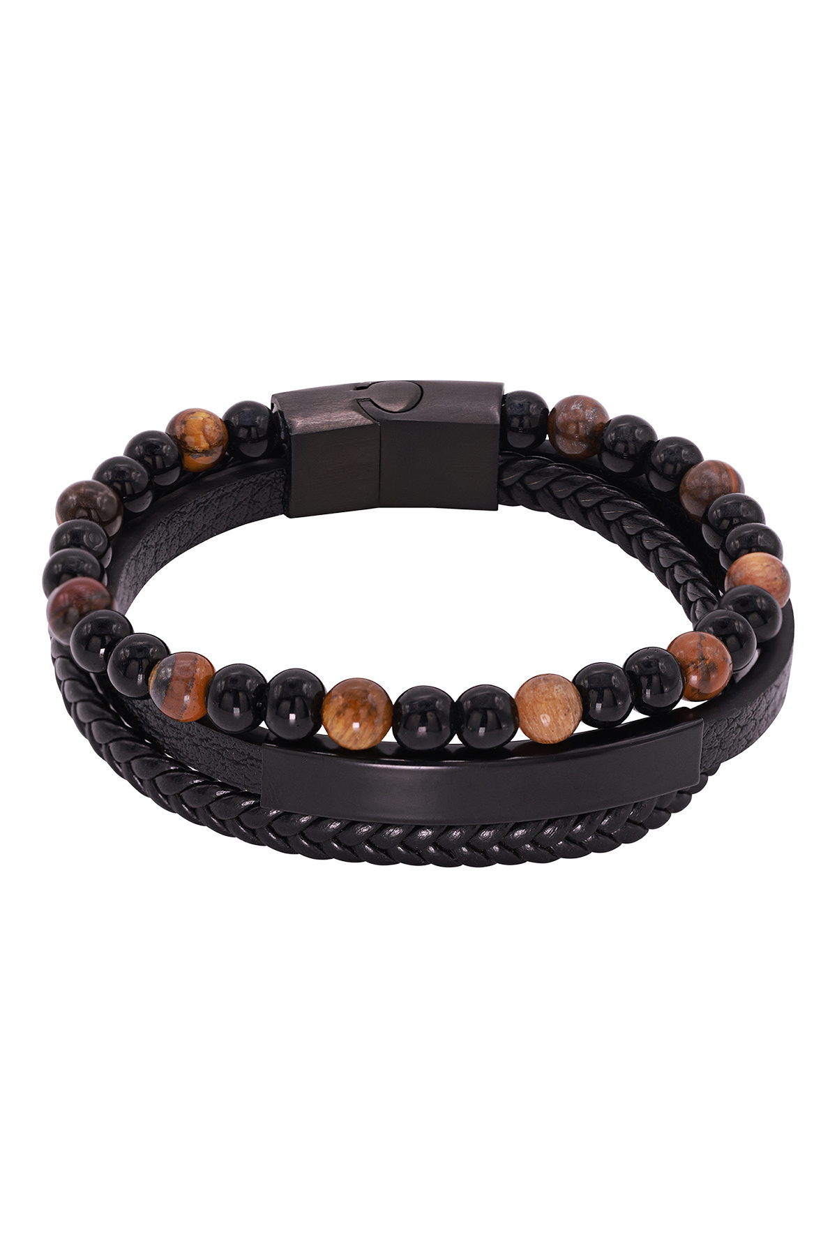 Heideman-Lederarmband Herren Justus schwarz farben casual 1