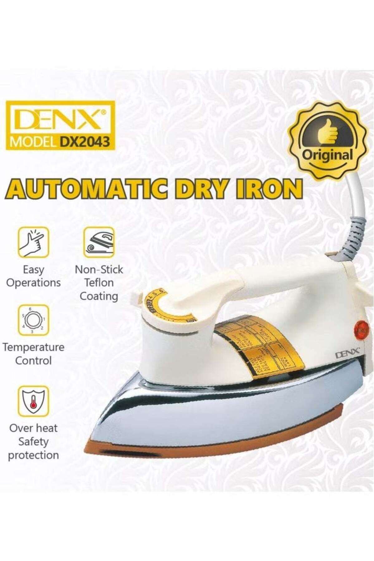 Denx-مكواة أوتوماتيكية بنظام أمان متقدم وإعدادات مختلفة لدرجة الحرارة للكي 3