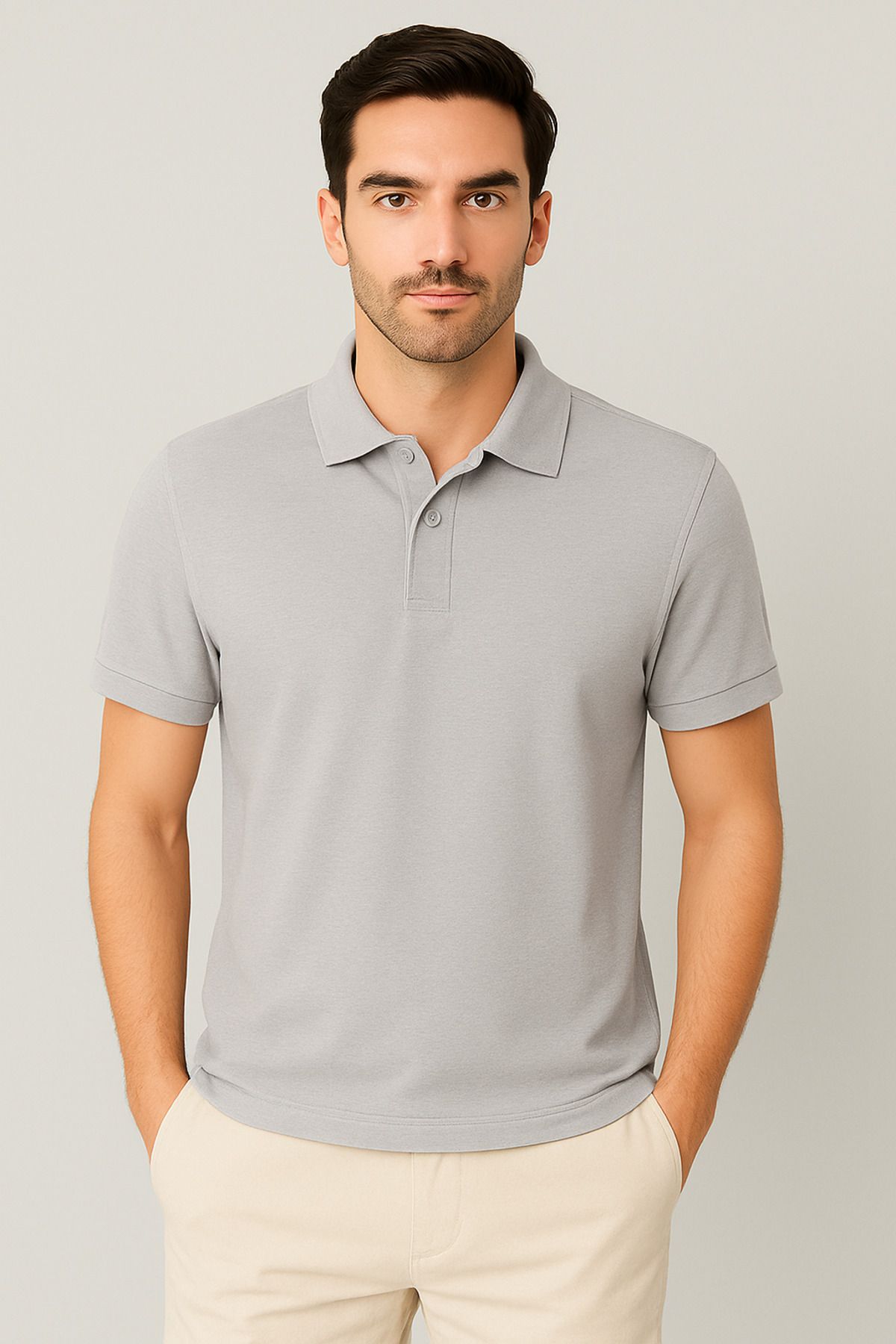 PARSHEY Regular Fit %100 Pamuk Polo Yaka Yarım Kollu Basic T-Shirt
