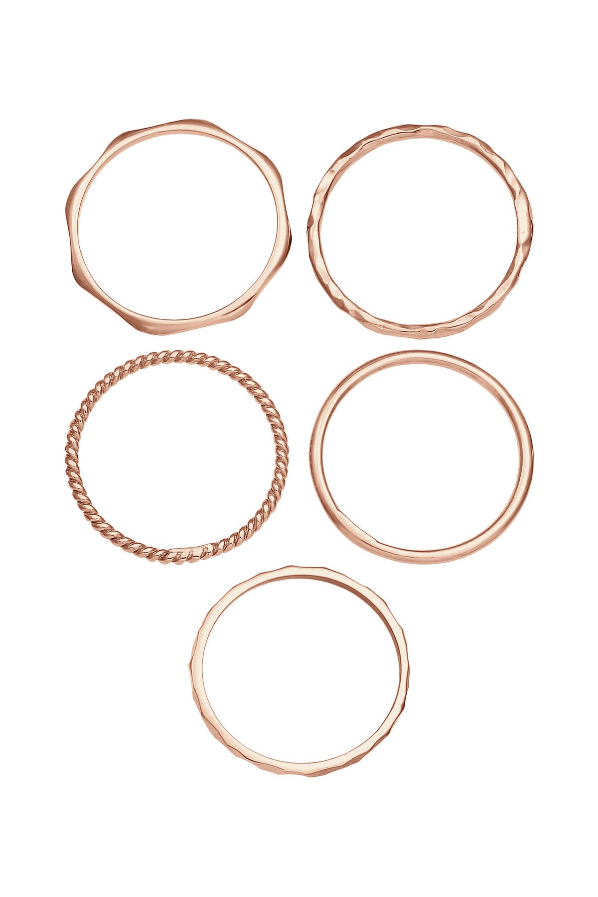 ELLI-Dámský prsten Band Set Stacking Minimal Trend Blogger Basic ze stříbra 925 3