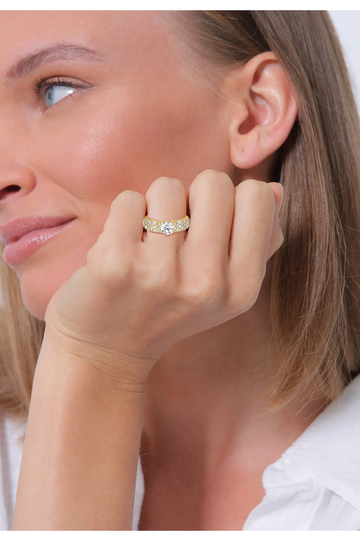 ELLI-Ring Verlobungsring mit Kristallen in 925 Sterling Silber 4