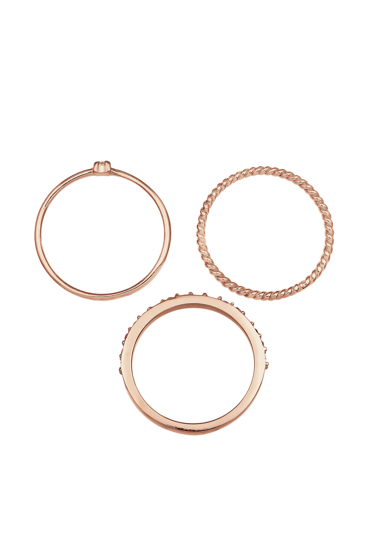 ELLI-Ring Damen Set Multi-Color Funkelnd mit Kristallen Bunt in 925 Sterling Silber vergoldet 3