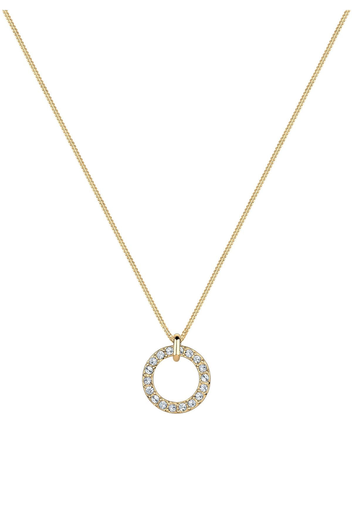 ELLI-Halskette Damen Geo Circle Anhänger mit Kristallen in 925 Sterling Silber 2