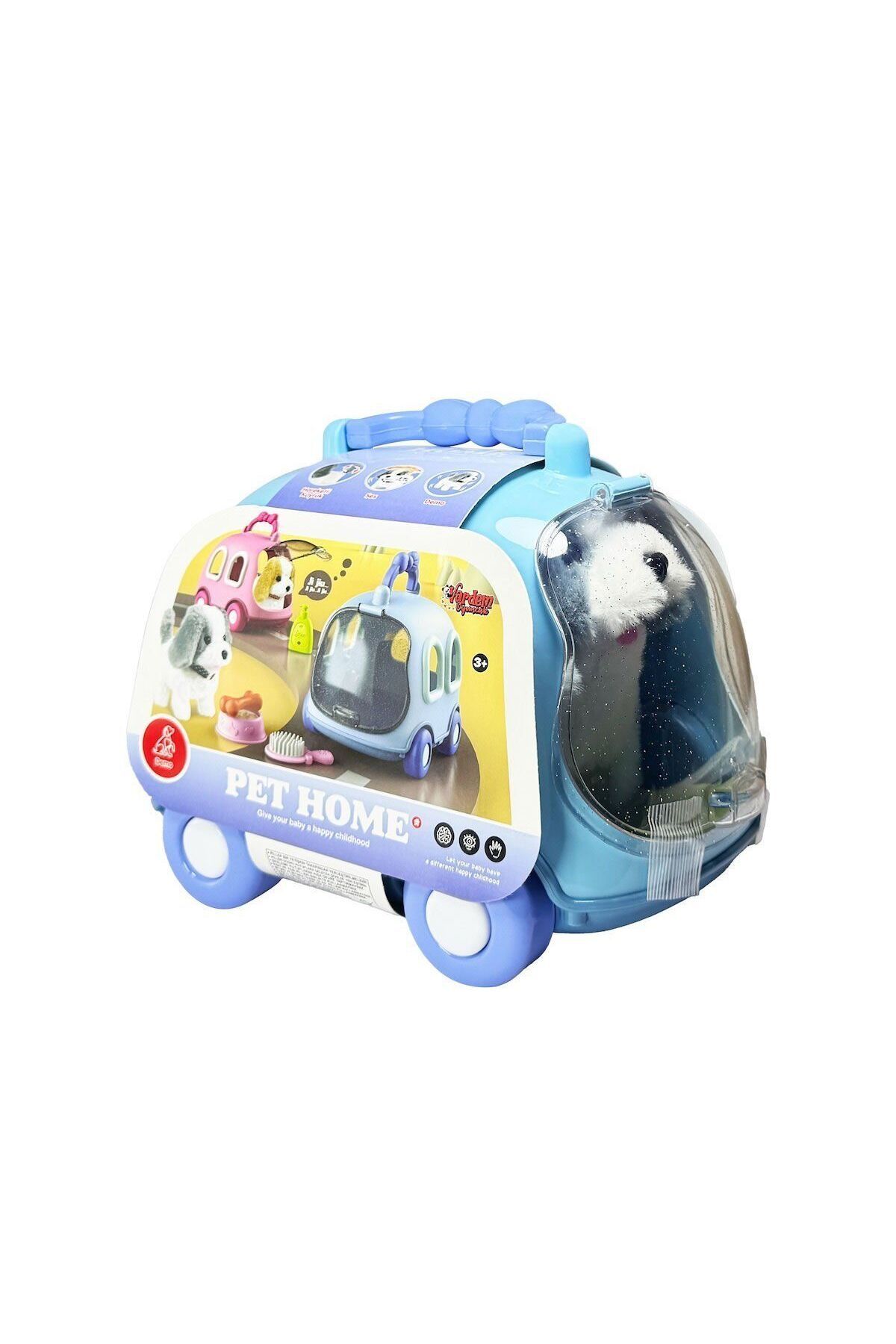 melfxxl eticaret JND-6802 Taşıma Araba Çantalı Hareketli Pilli Köpek Set -Vardem Oyuncak