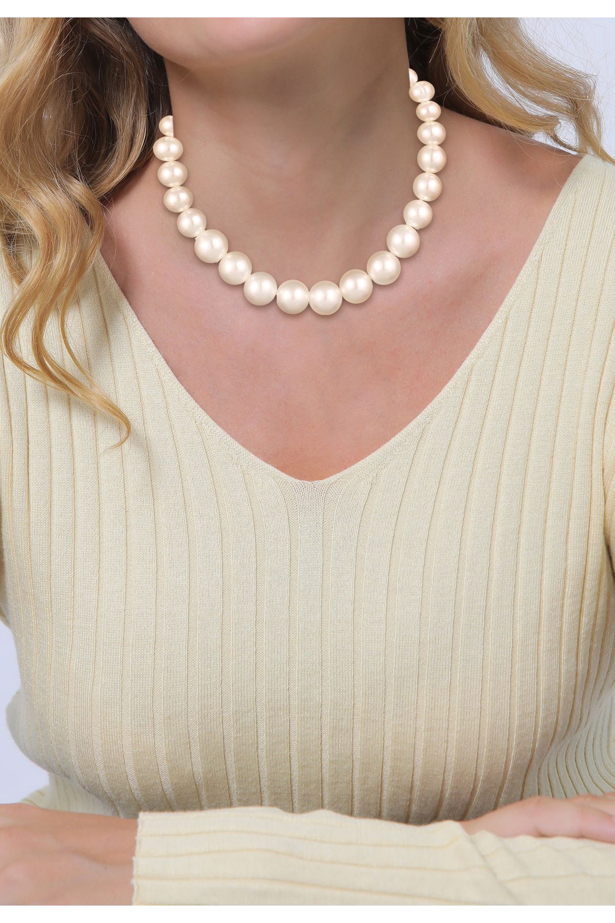 ELLI-Colier Dama Elegant Cu Sintetizator. Perle din argint 925 placat cu aur 5