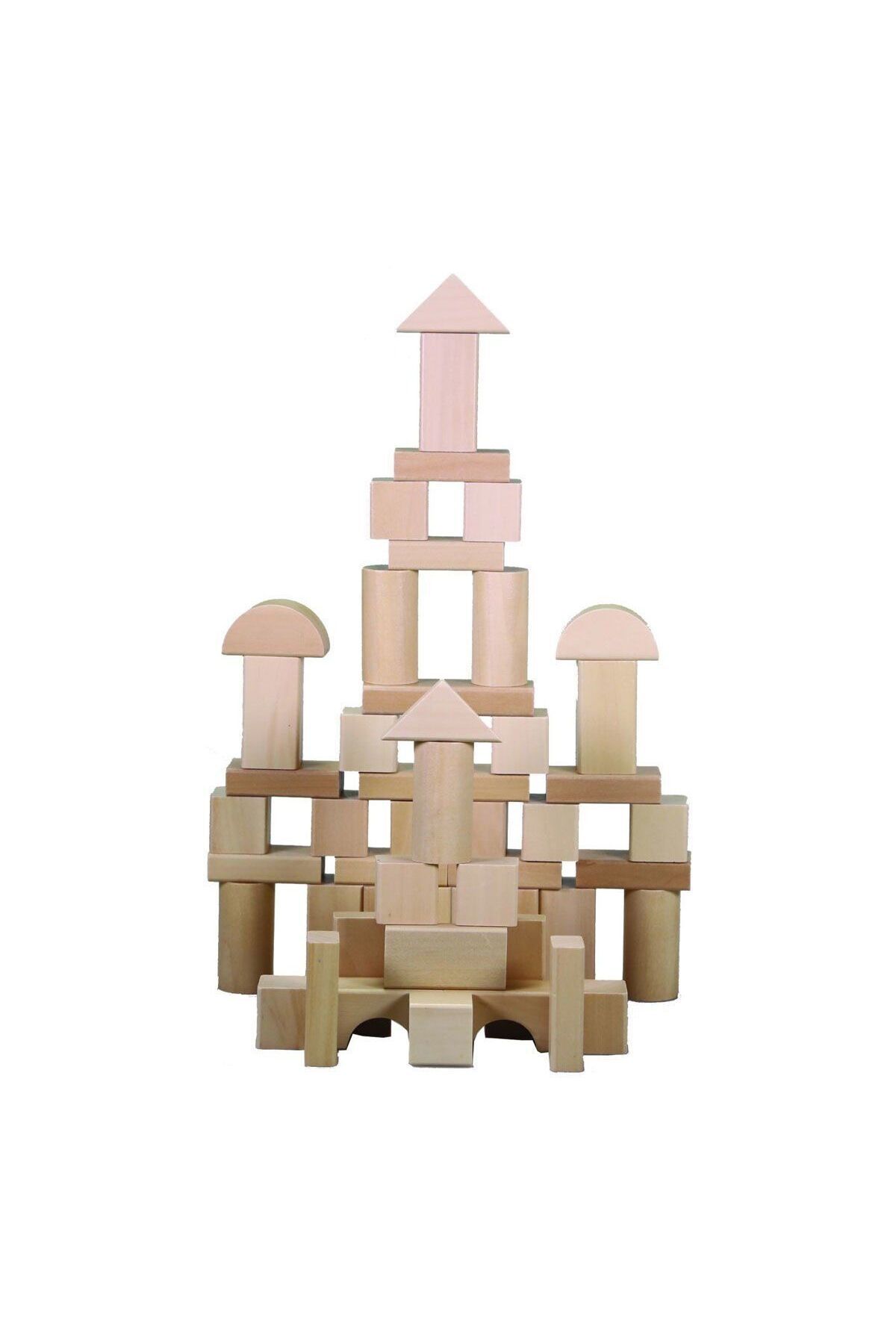 melfxxl eticaret CS-8832 NATURAL AHŞAP BLOK 50 PARÇA