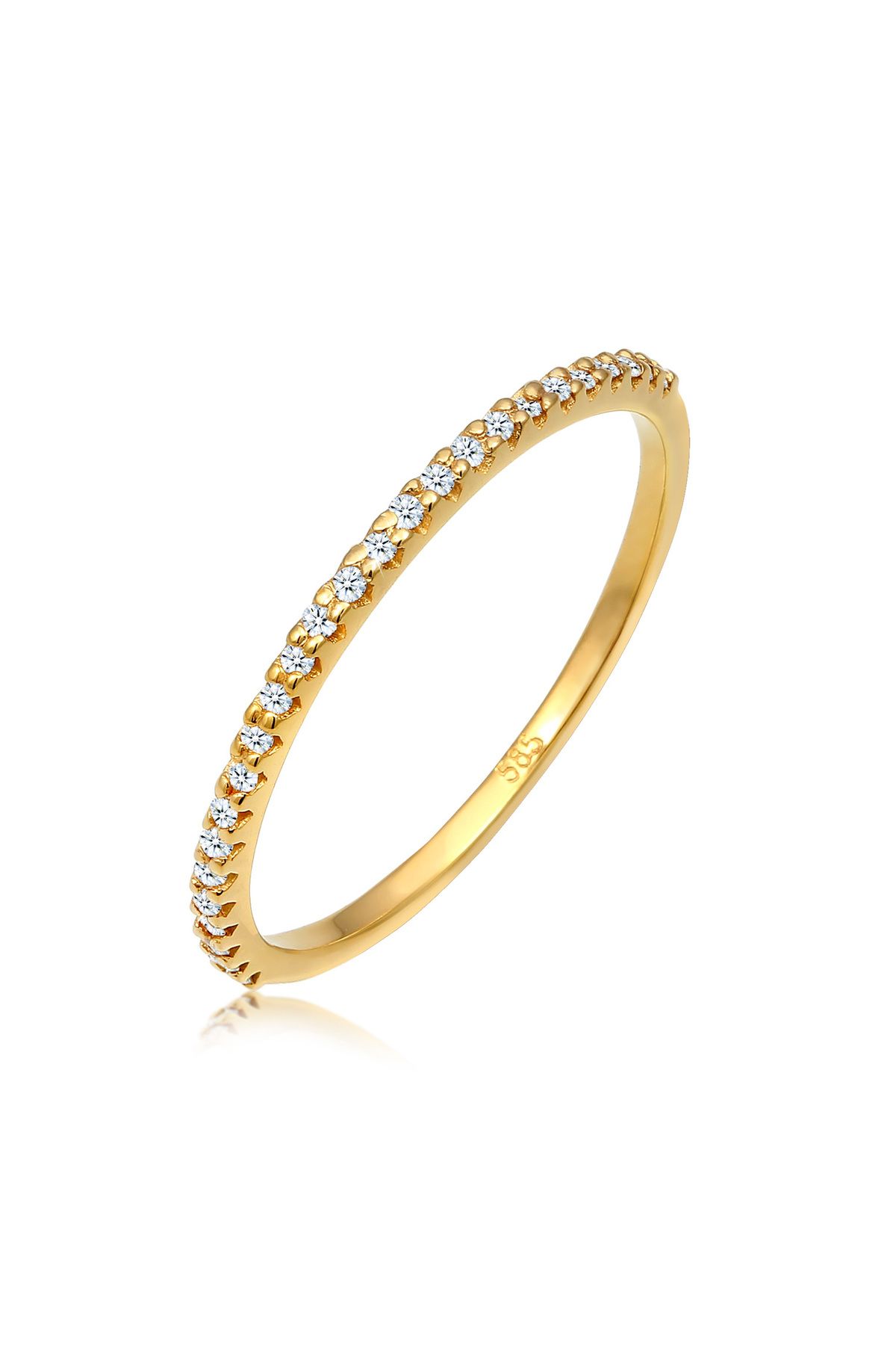 ELLI Ring Love Classic Geo Diamant 585 Gelbgold für Damen - 52