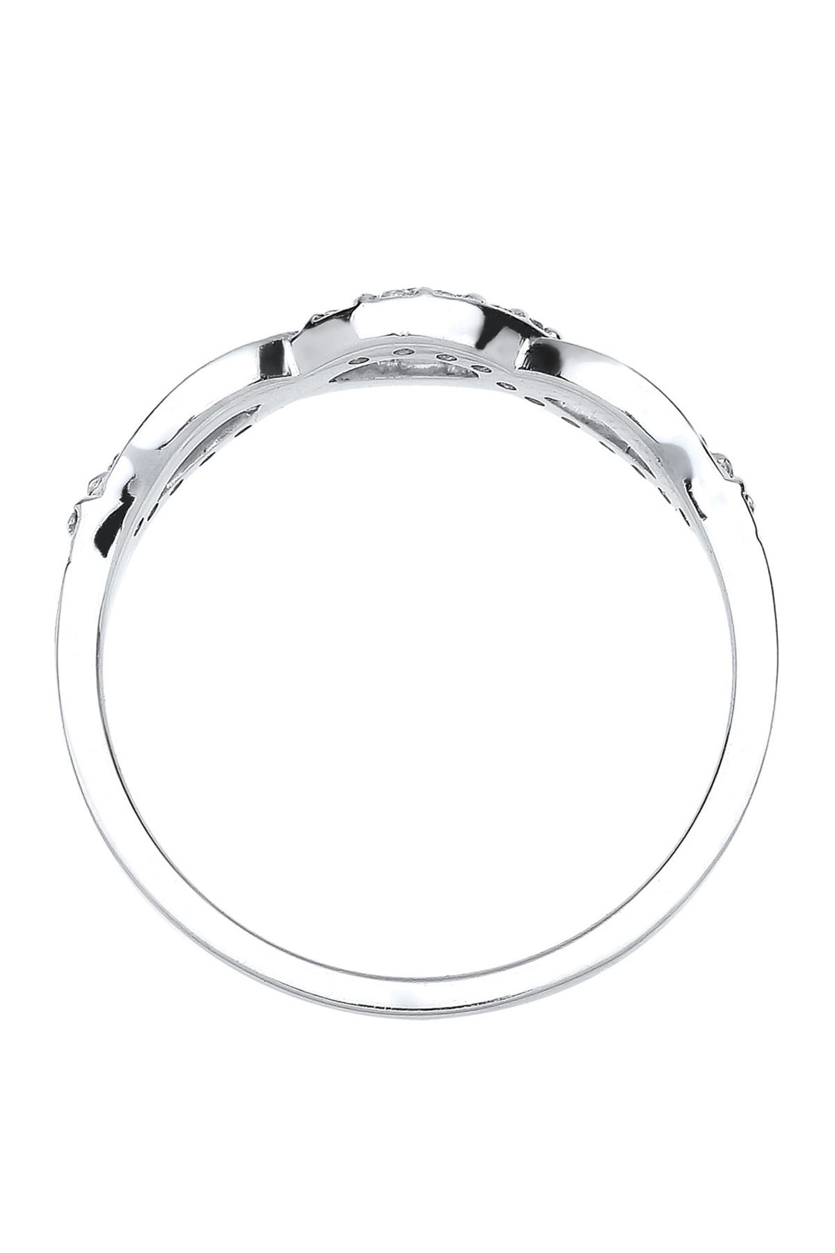 ELLI-Ring Ring Knoten Wellen Infinity Zirkonia 925 Silber 3