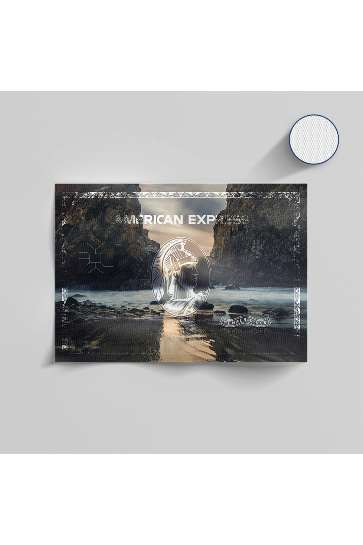 Yzc Store American Dream Kanvas Tablo | Manzara Temalı Tablo | Kumsal Manzarası | Amex | Kart Tablosu