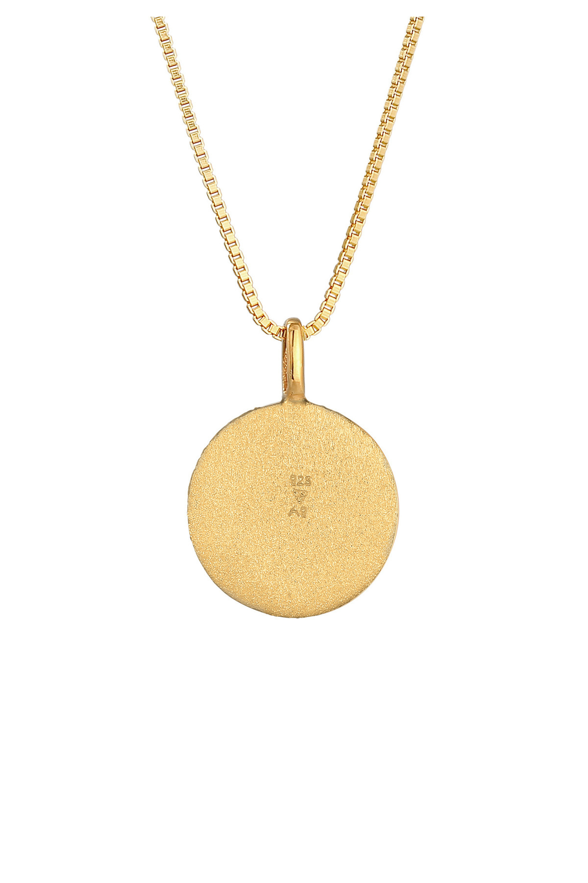 KUZZOI-Halskette Herren Plättchen Anhänger Basic gehämmert in 925 Sterling Silber 4