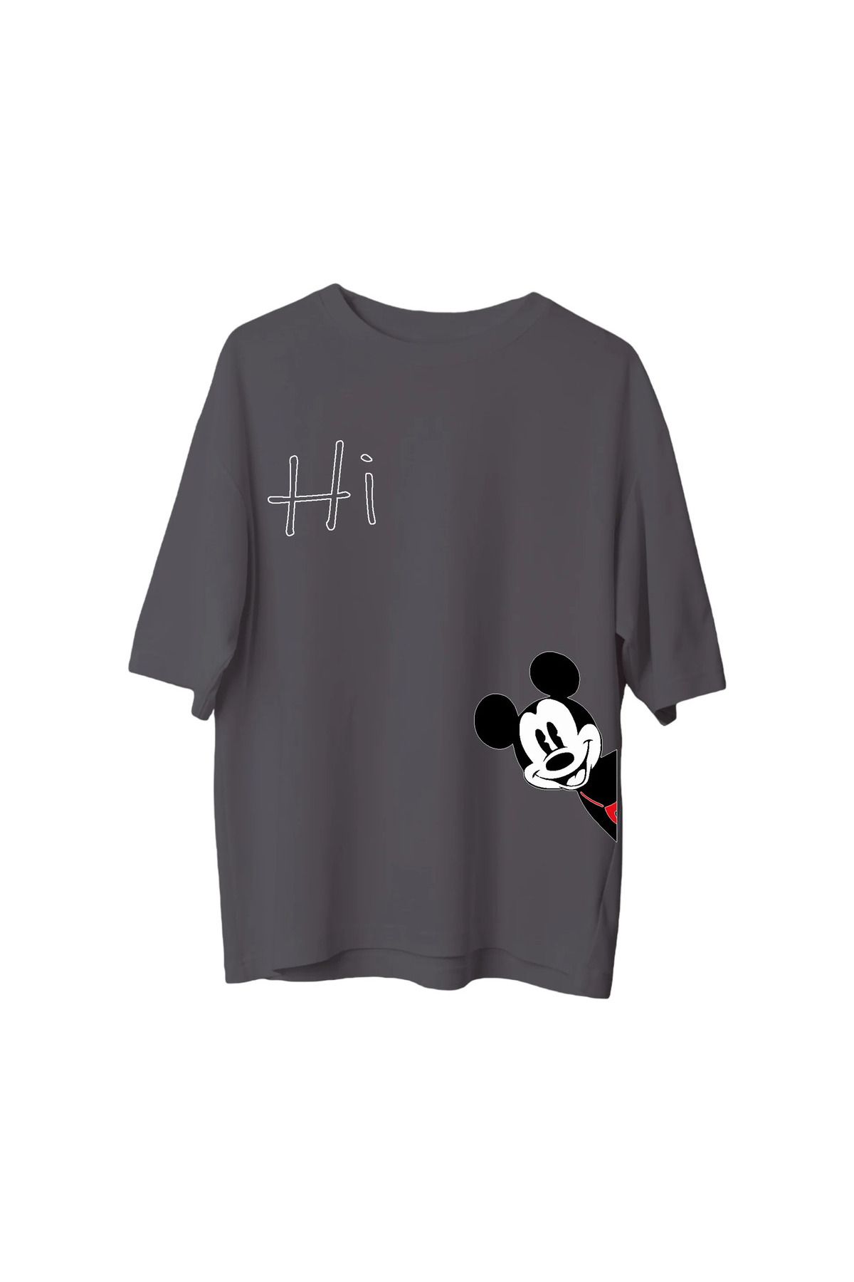 SVART WEAR Hi Mickey Baskılı T-Shirt Oversize Unisex Tişört