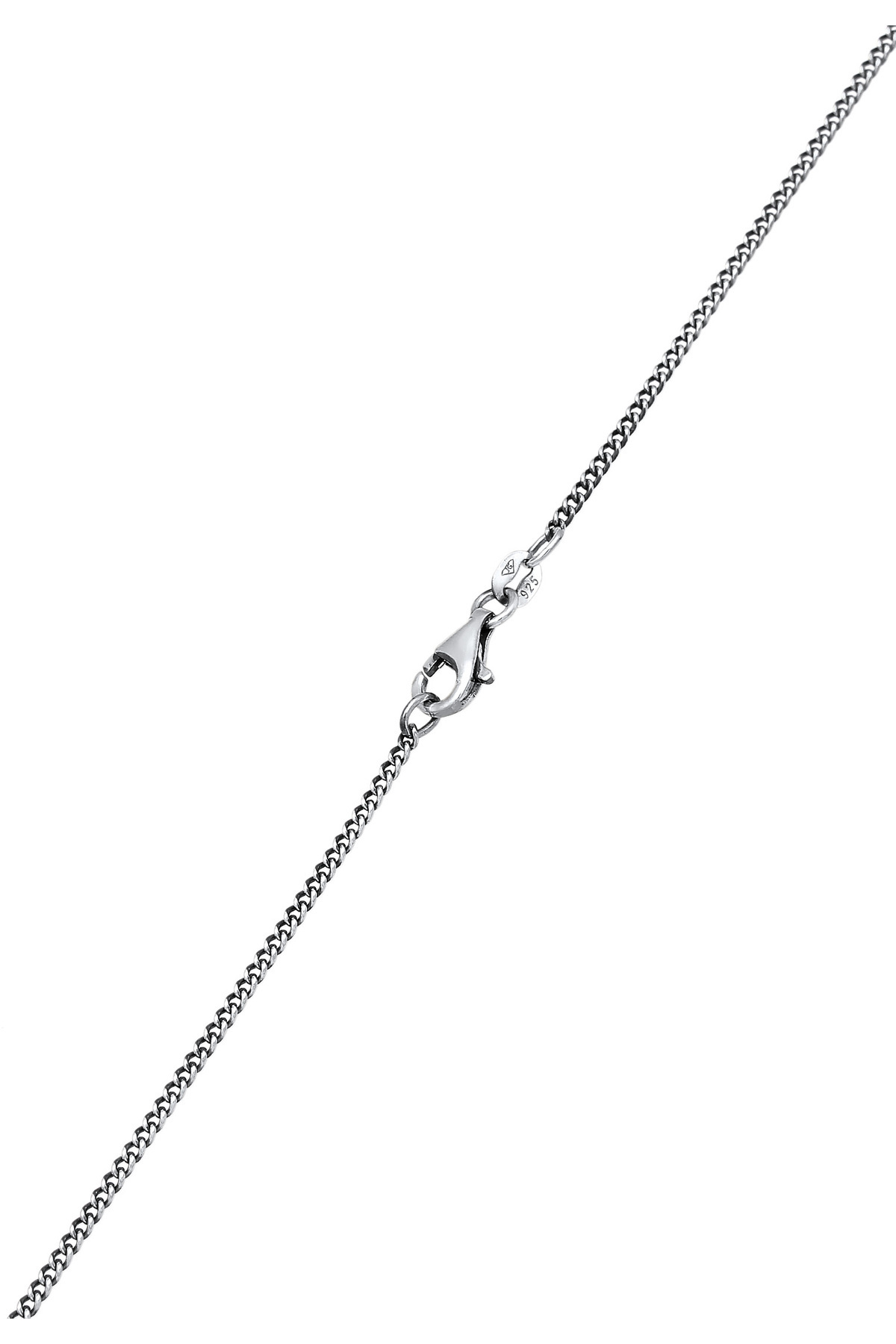 KUZZOI-Halskette Herren Hexagon Anhänger Robust mit Malachit Grün in 925 Sterling Silber 5