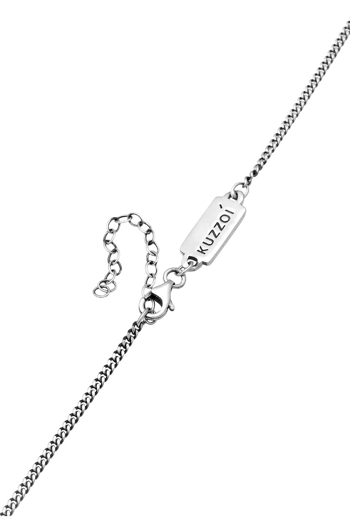 KUZZOI-Halskette Herren Amulette Anhänger Dreieck Kreis Symbol Magie in 925 Sterling Silber 5