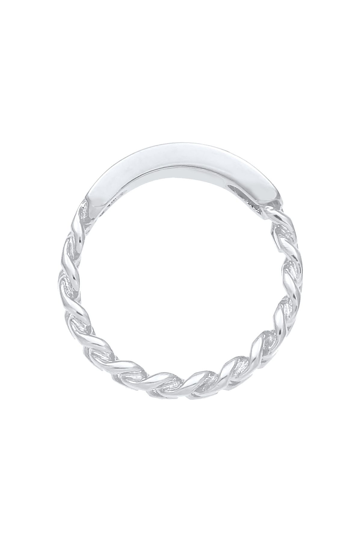 ELLI-Ring Damen Bandring Plättchen Panzerkette Trend Blogger aus 925 Sterling Silber 3