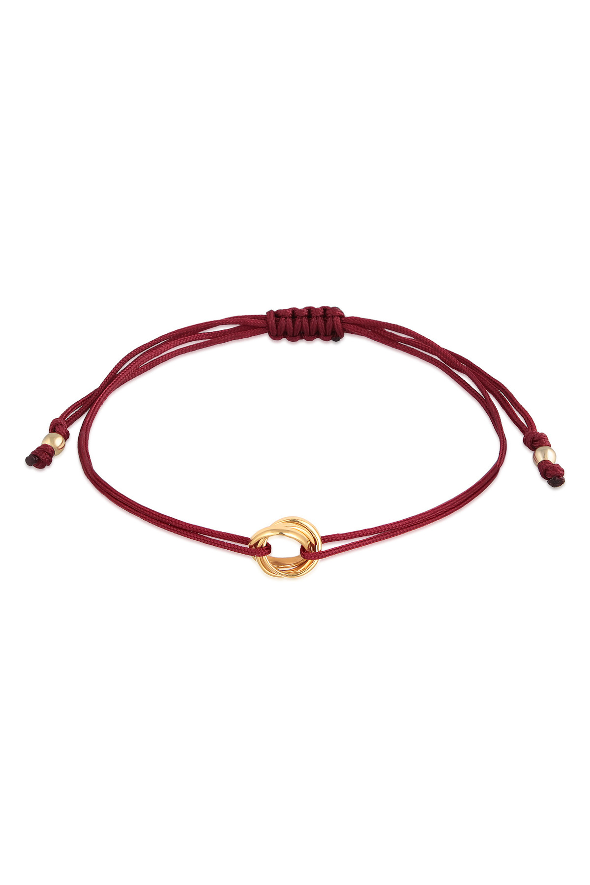 ELLI-Armband Damen Kreis verschlungen Rund mit Textilband in 925 Sterling Silber 1