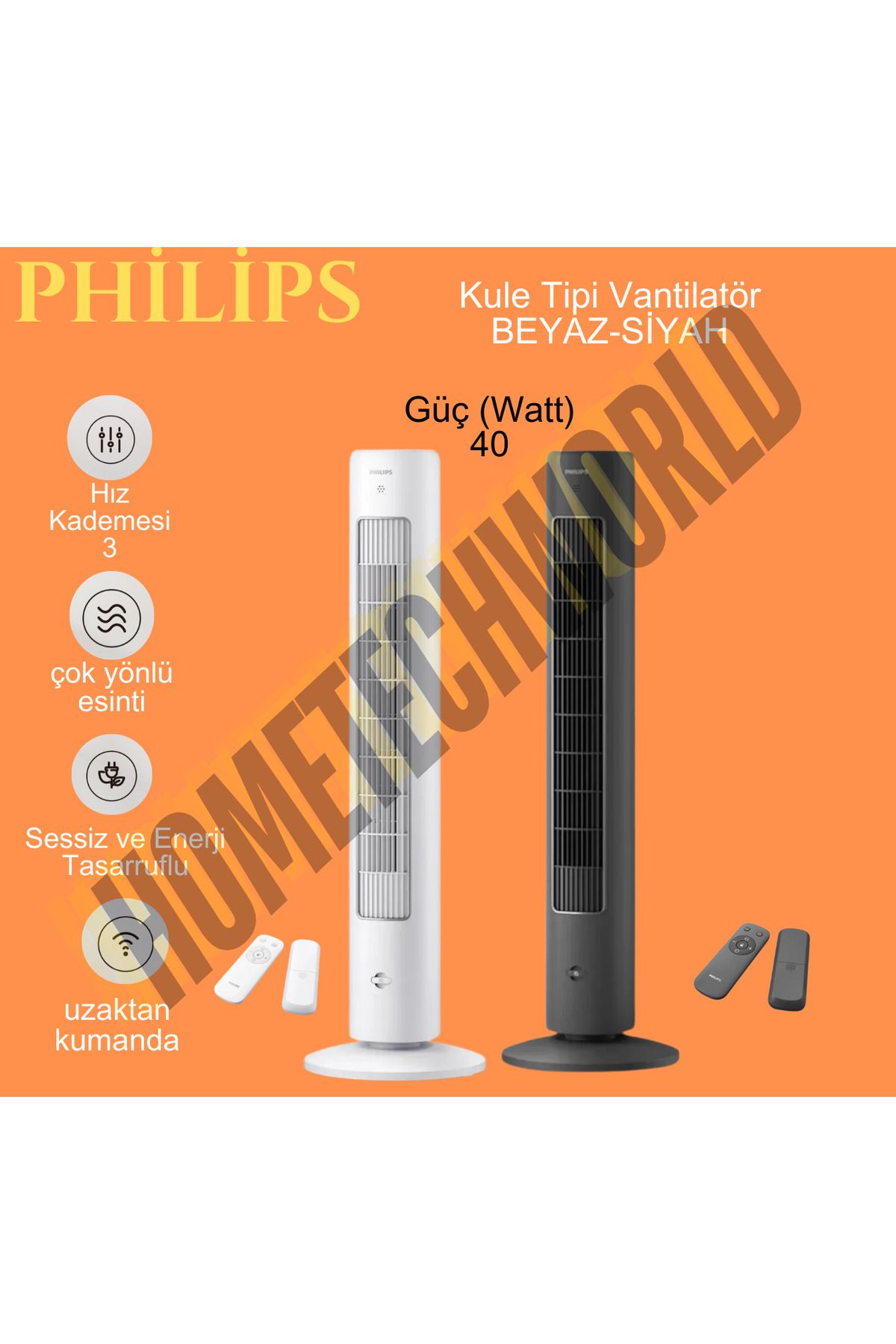 Philips 5000 Serisi Cx5535/00 Kule Tipi Fanlı Vantilatör