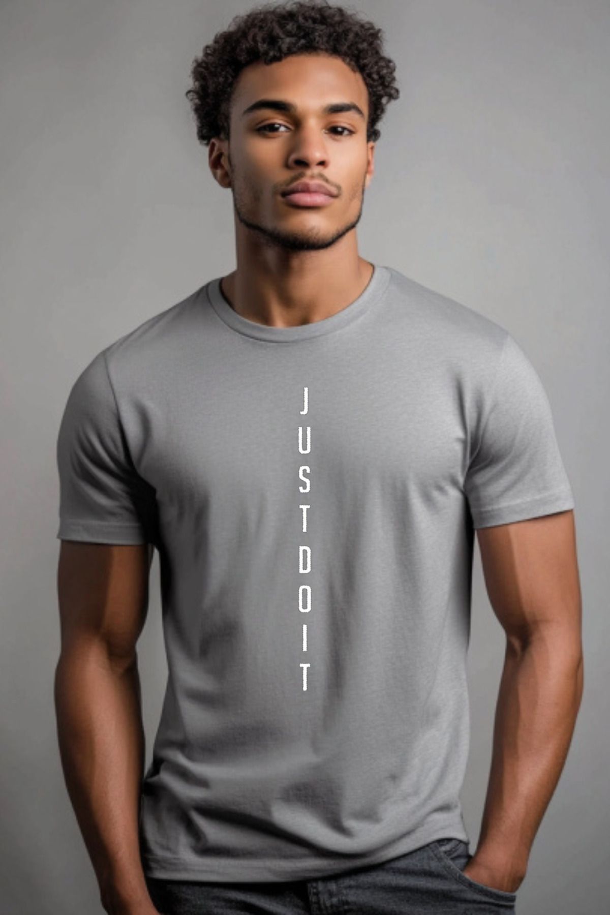 DESCARTES JUSTDOIT Baskılı Oversize T-shirt