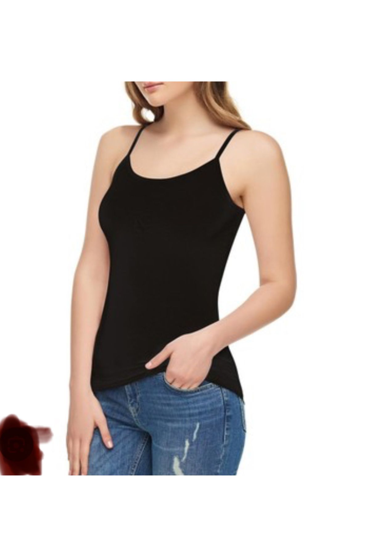 Brk store Kadın İp Askılı Likralı Atlet %100 Pamuk