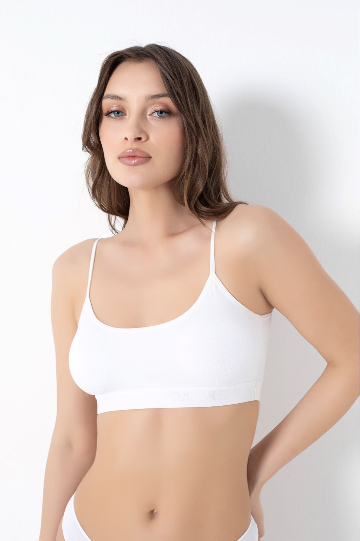 SM UNDERWEAR Bambu Nefes Alabilen Çıkarılabilir Pedli İnce Askılı Büstiyer