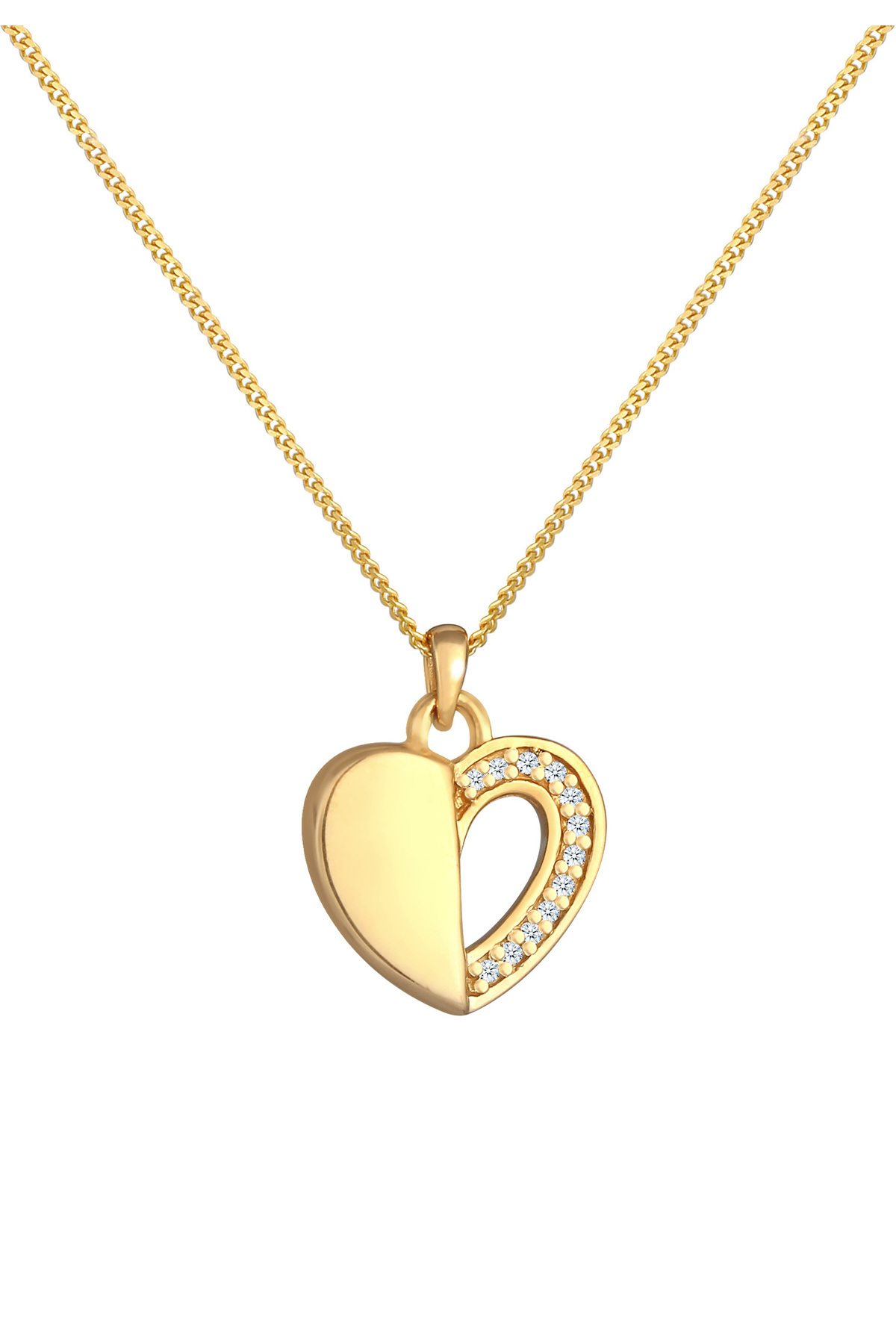 ELLI-Halskette Damen Herz-Anhänger Infinity Love mit Diamant (0,06 ct.) in 925 Sterling Silber 2