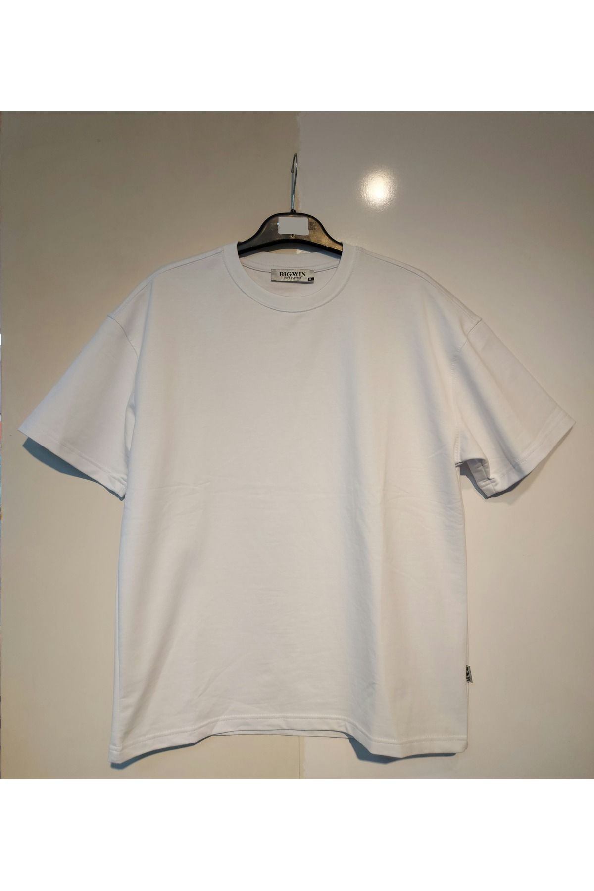 FARKETMEZ Düz Beyaz Oversize %100 Pamuk T-Shirt