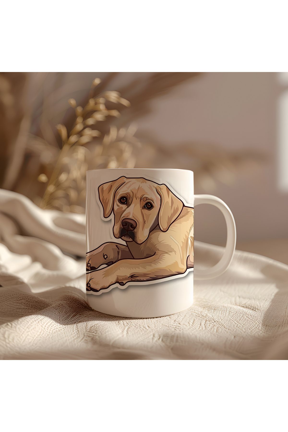 waspandhornet Golden Retriever İllüstrasyonlu Kupa Bardak