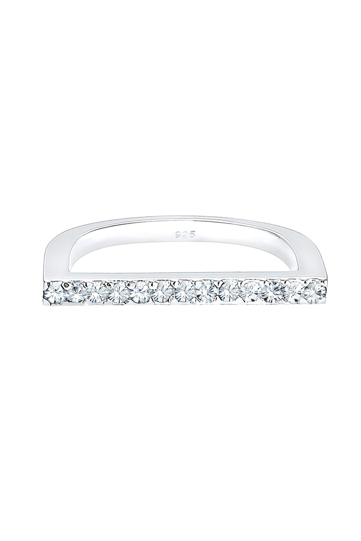 ELLI-Ring Damen Stapelbar Mit Kristallen Geo In 925 Sterling Silber 2