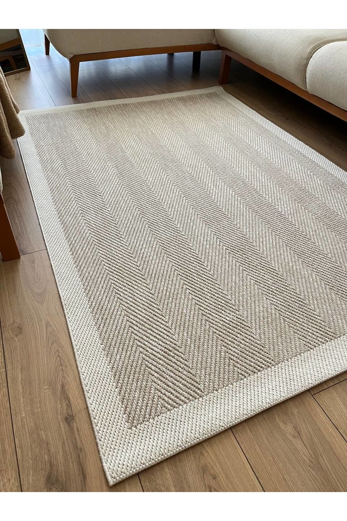 evser halı Sisal Bordürlü Jut Hasır Kaymaz Taban Salon Oturma Mutfak Koridor Halısı